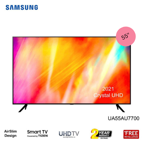 SAMSUNG UA55AU7700 55" Crystal UHD 4K Smart TV